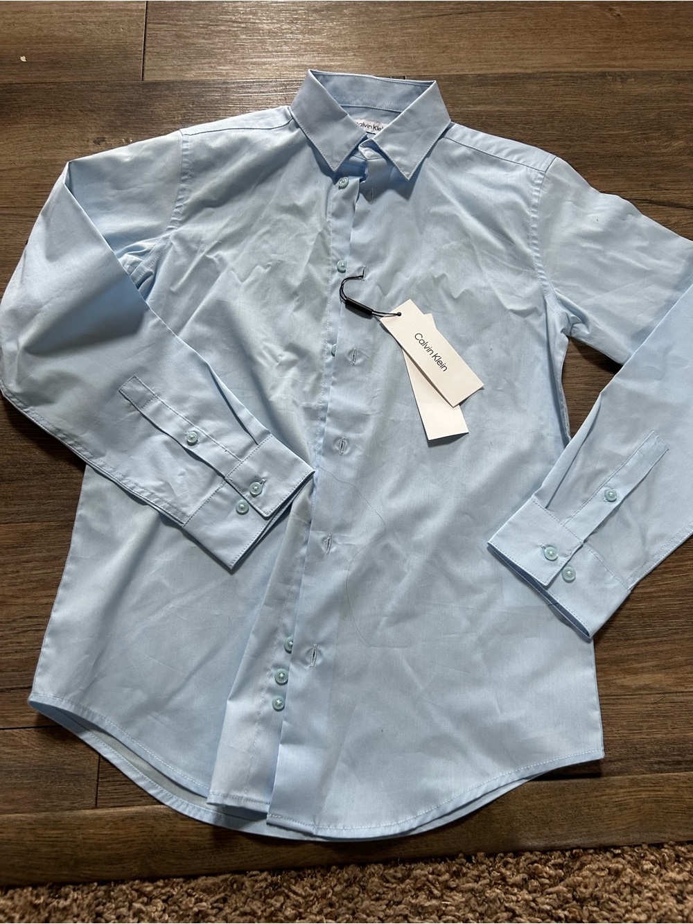 Calvin Klein Pale Blue Button-Down Dress Shirt